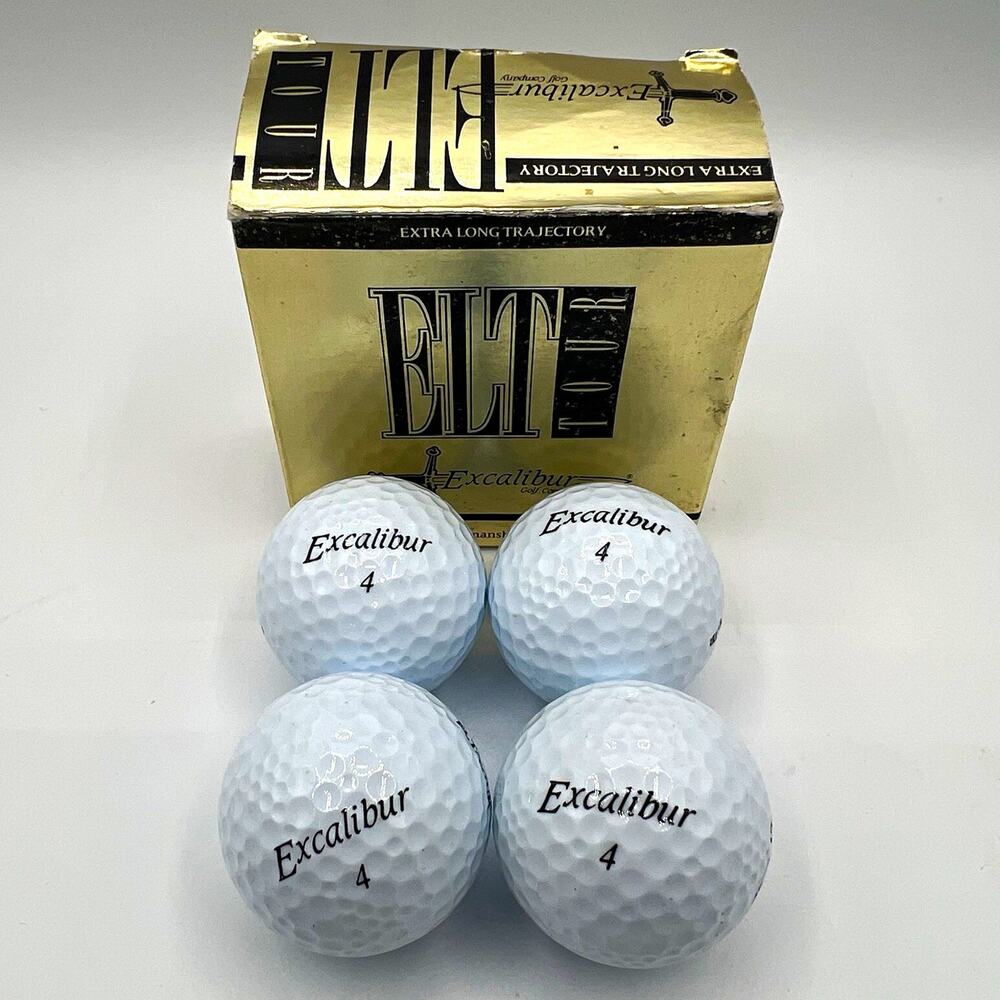 Excalibur ELT Tour Preferred 4-pack Golf Balls White extra long trajectory